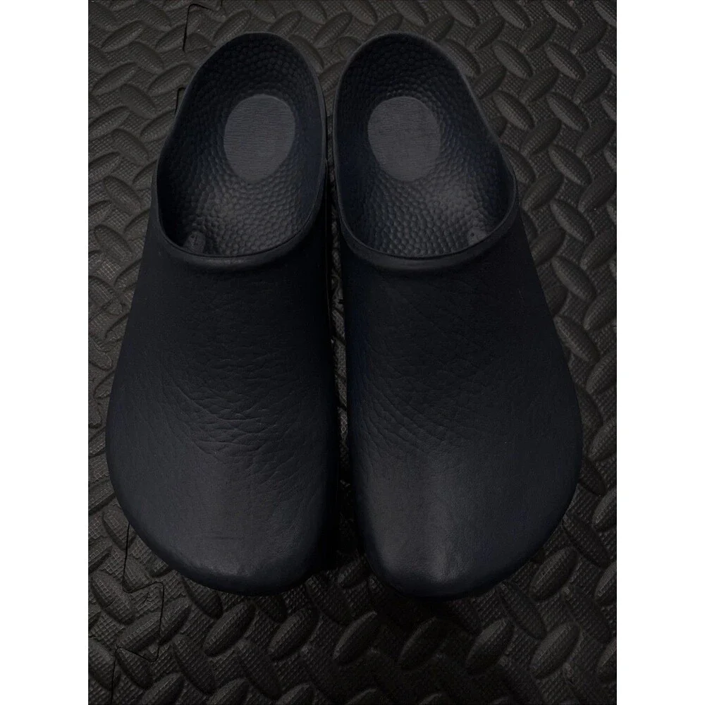 Rare Birkenstock Classic Birkinstock Polyurethane Clog  Sz 5.5 Navy Blue Mule - Picture 3 of 5